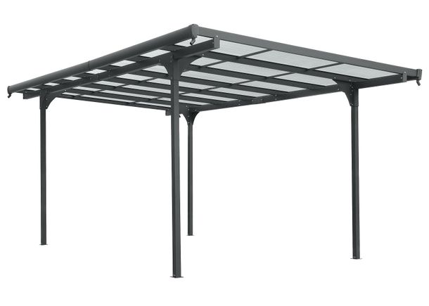 hliníková pergola LANITPLAST ALU 53 antracit + číry PC LG4148